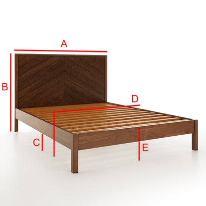 The Culver Walnut Bed Frame