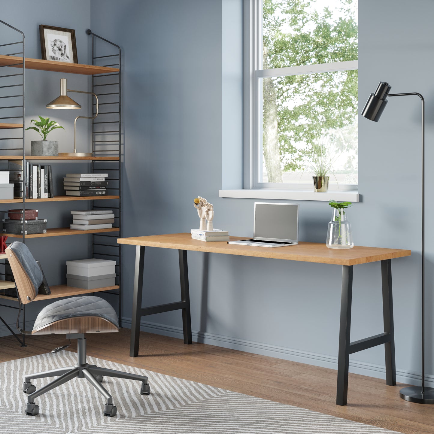 Modern Wood Desk With A Legs