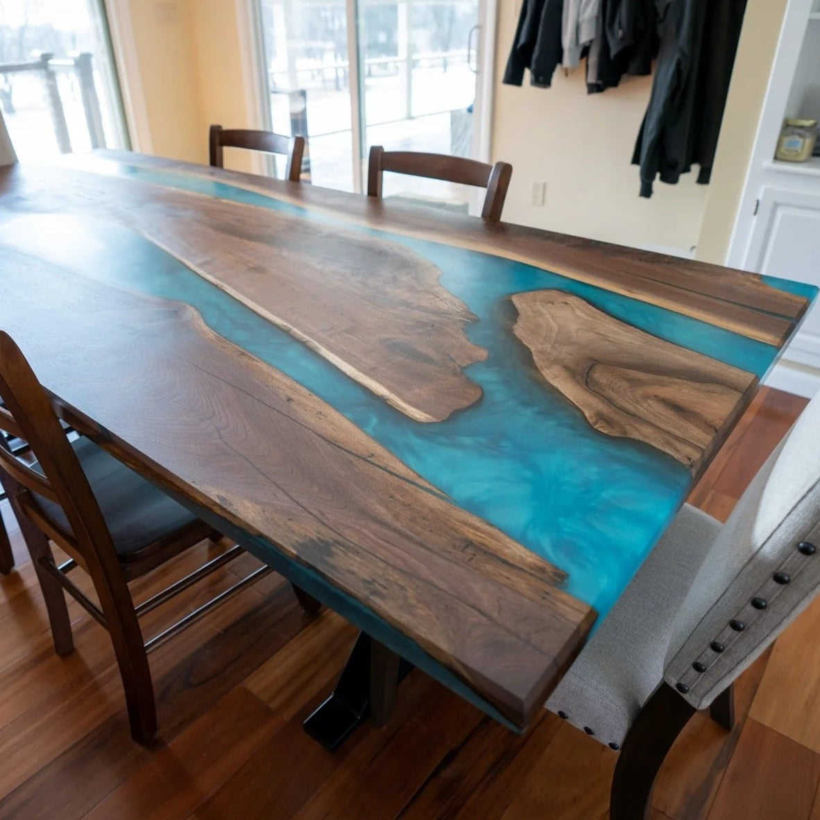 Double River Live Edge Epoxy Table