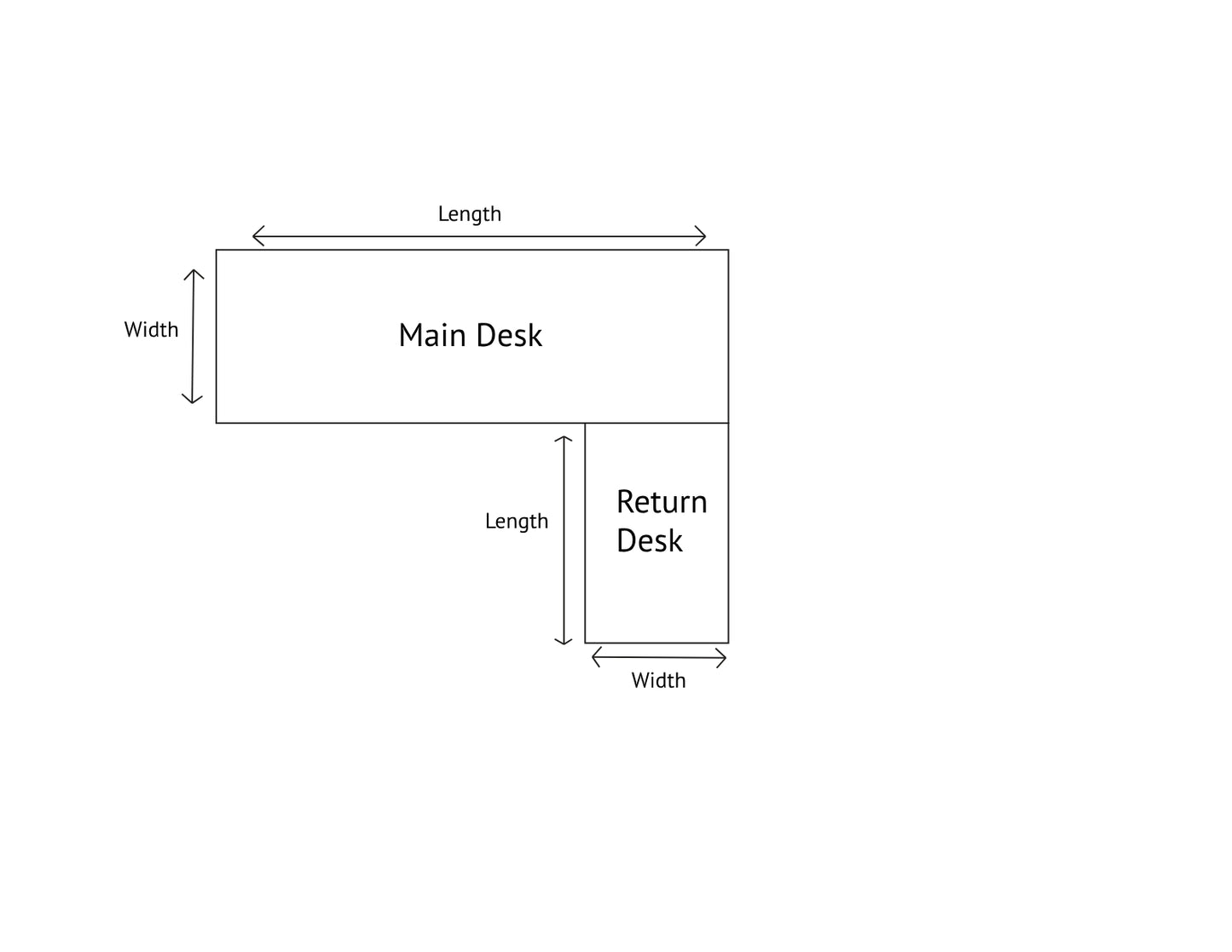 Walnut L-Shape Desk + Modern Legs