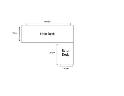 Walnut L-Shape Desk + Modern Legs