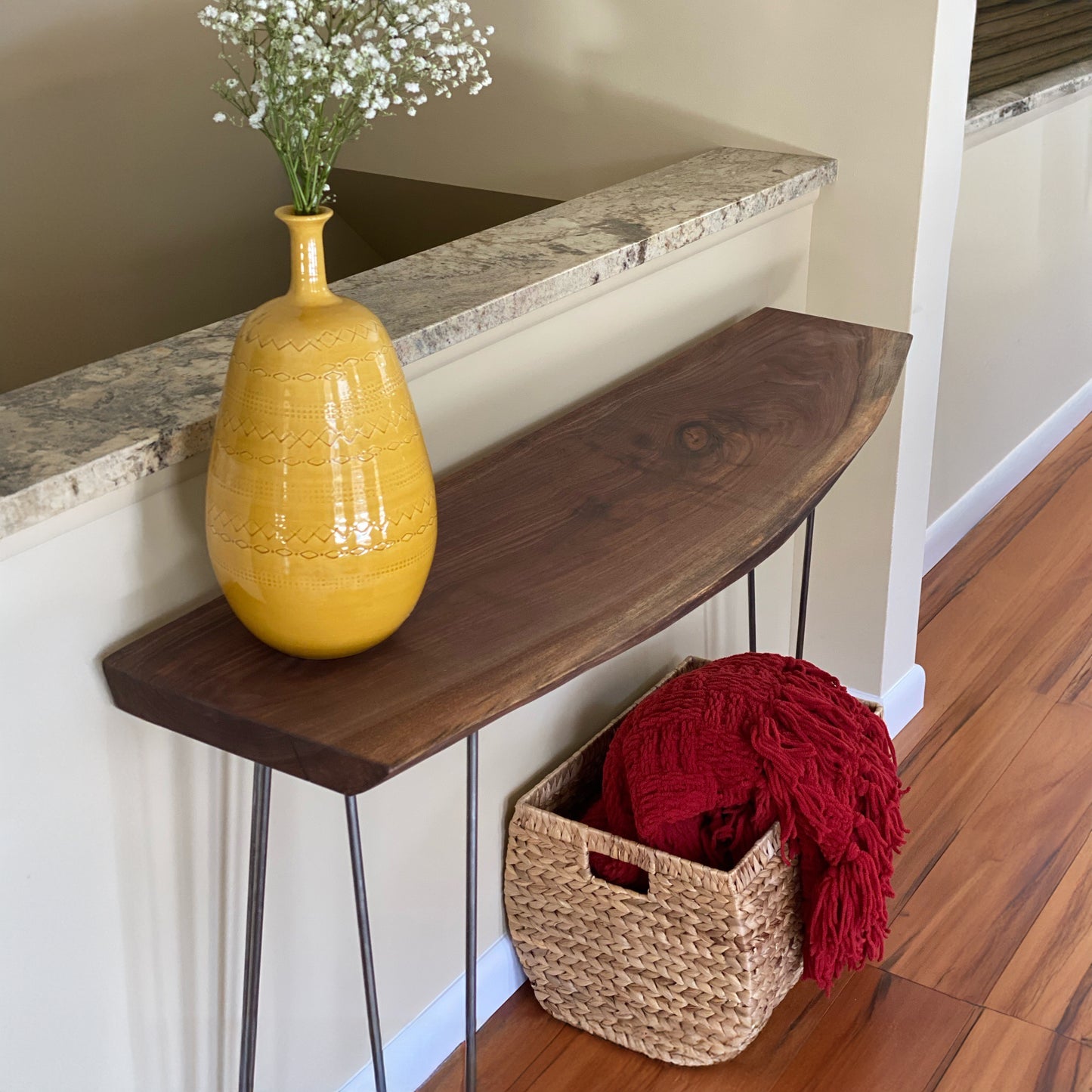 Live Edge Walnut Console Table