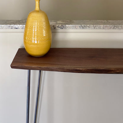 Live Edge Walnut Console Table