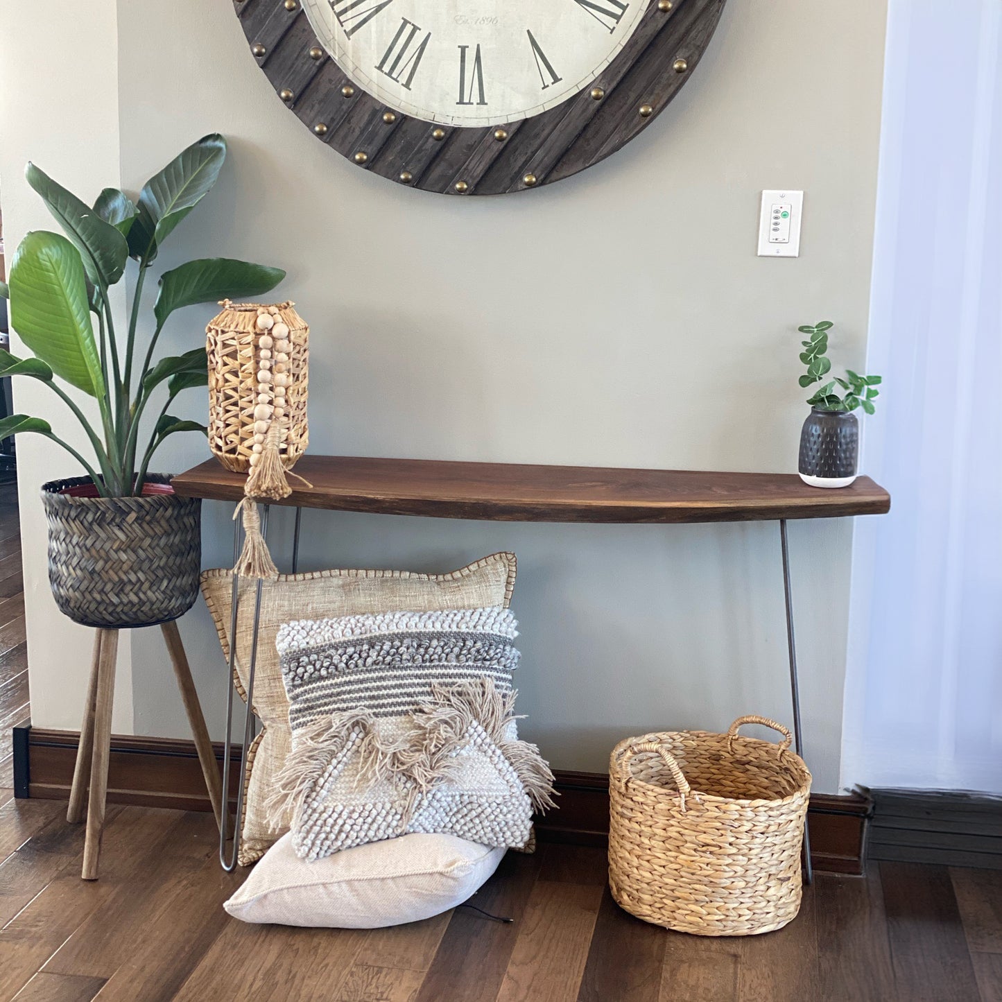 Live Edge Walnut Console Table