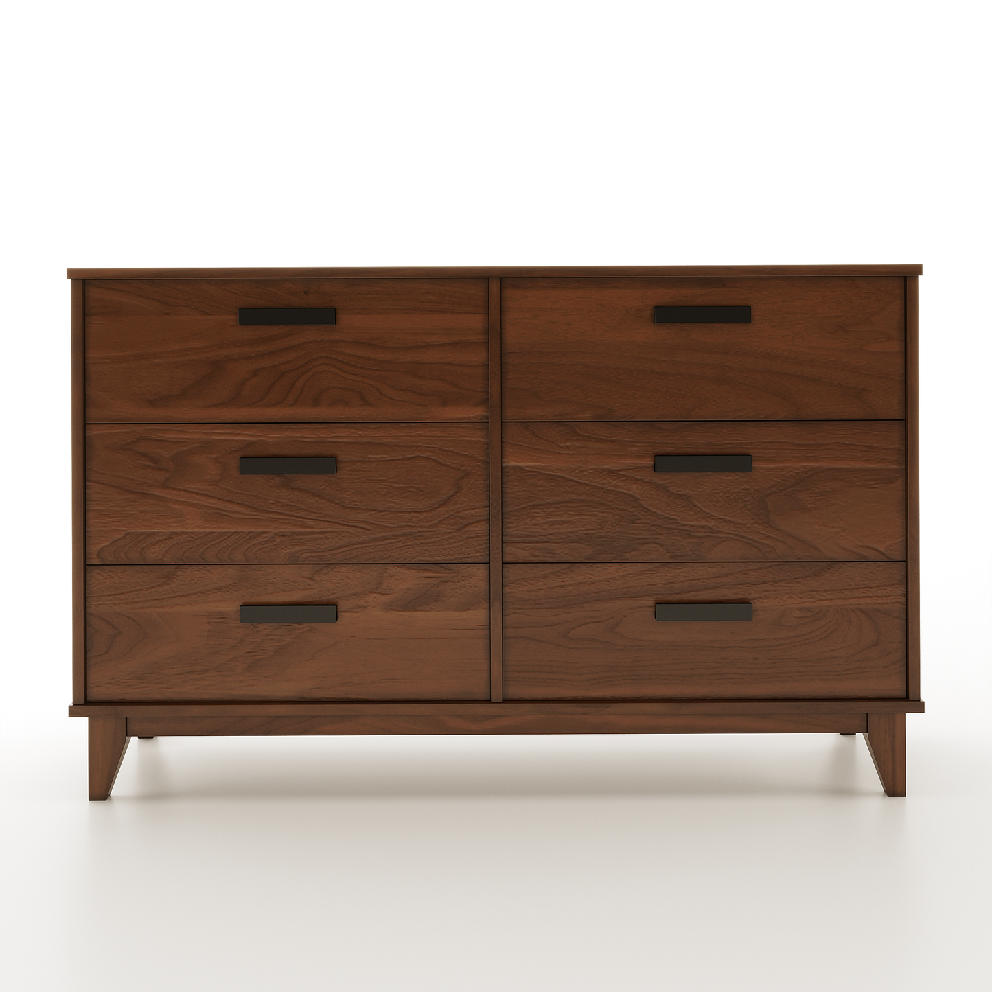 Modern Walnut Bedroom Dresser