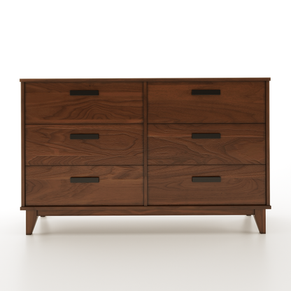 Modern Walnut Bedroom Dresser