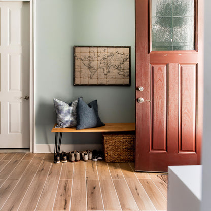 Oak Bench + Modern Legs