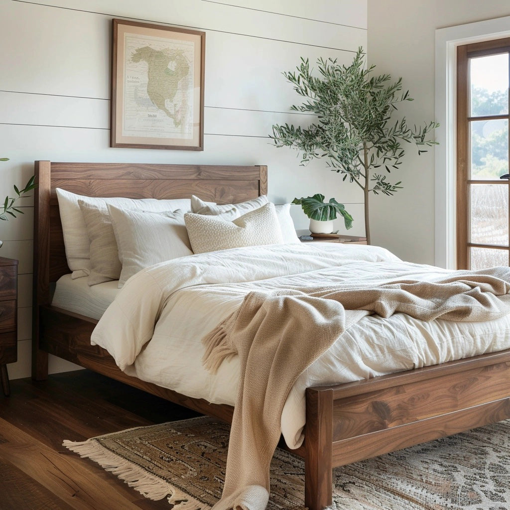 The Moore Walnut Bed Frame