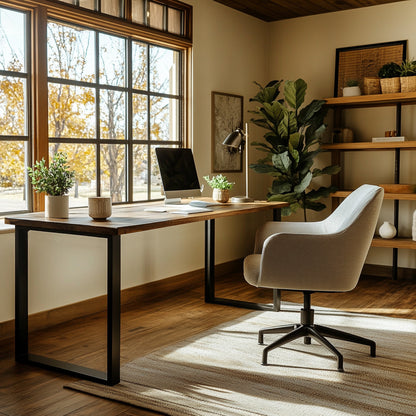 Modern Wood Desk With U Legs