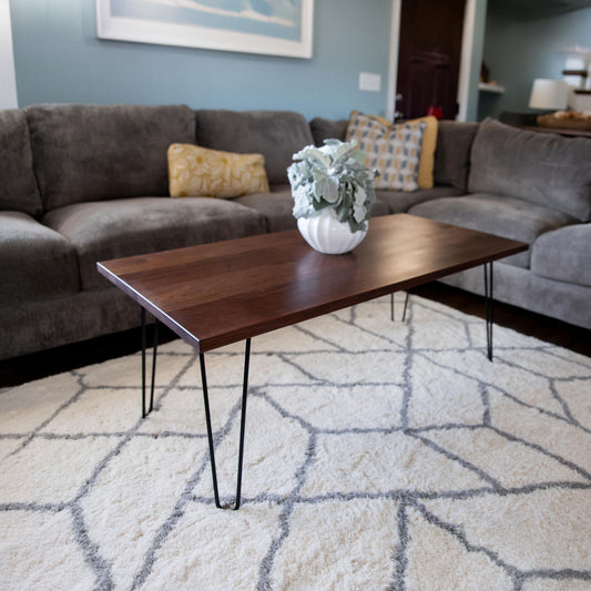 Walnut Coffee Table + Modern Legs