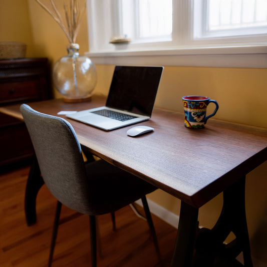 Live Edge Desk With Metal Legs