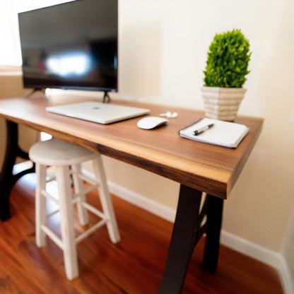 Live Edge Desk With Metal Legs