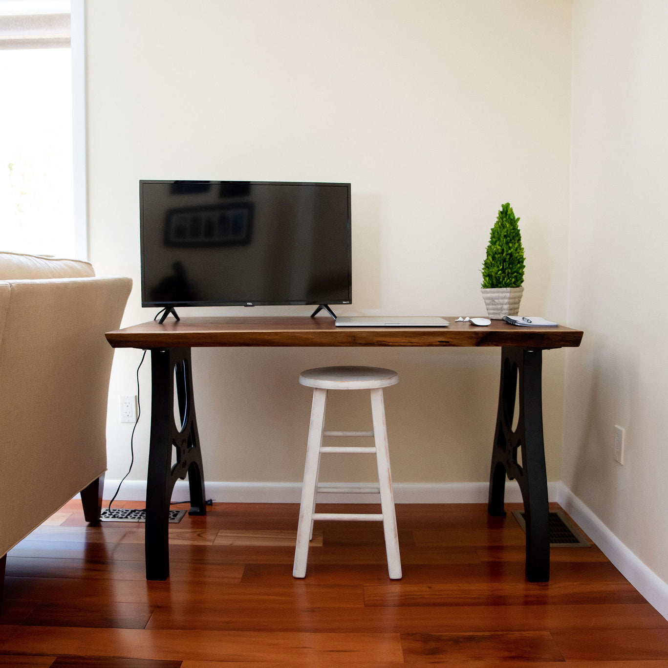 Live Edge Desk With Metal Legs