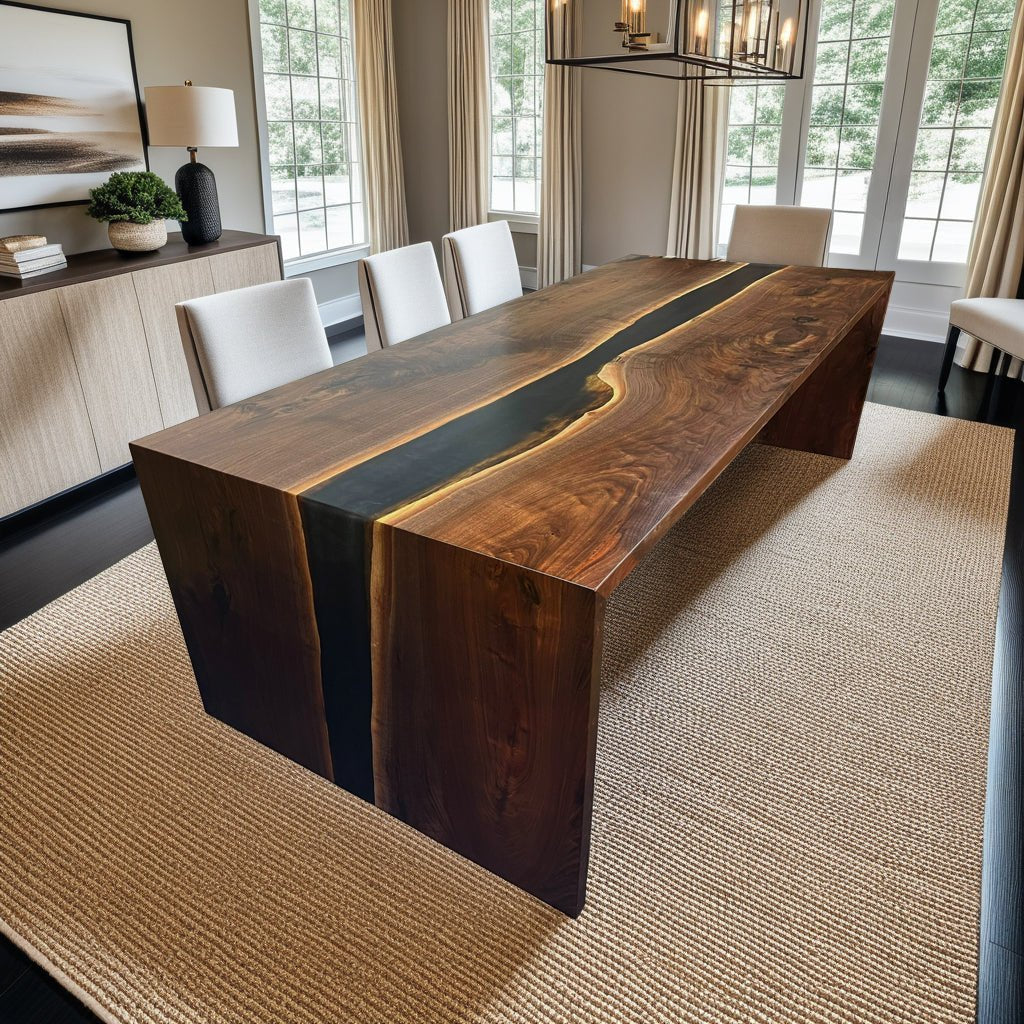 Waterfall Epoxy Dining Table