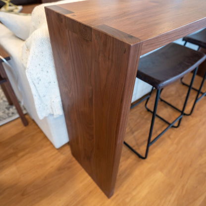 Walnut Waterfall Sofa Table