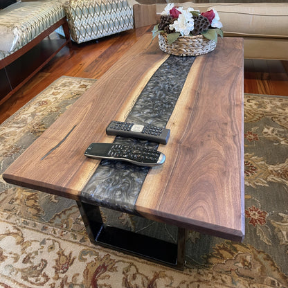 Epoxy Coffee Table + U-Shape Legs