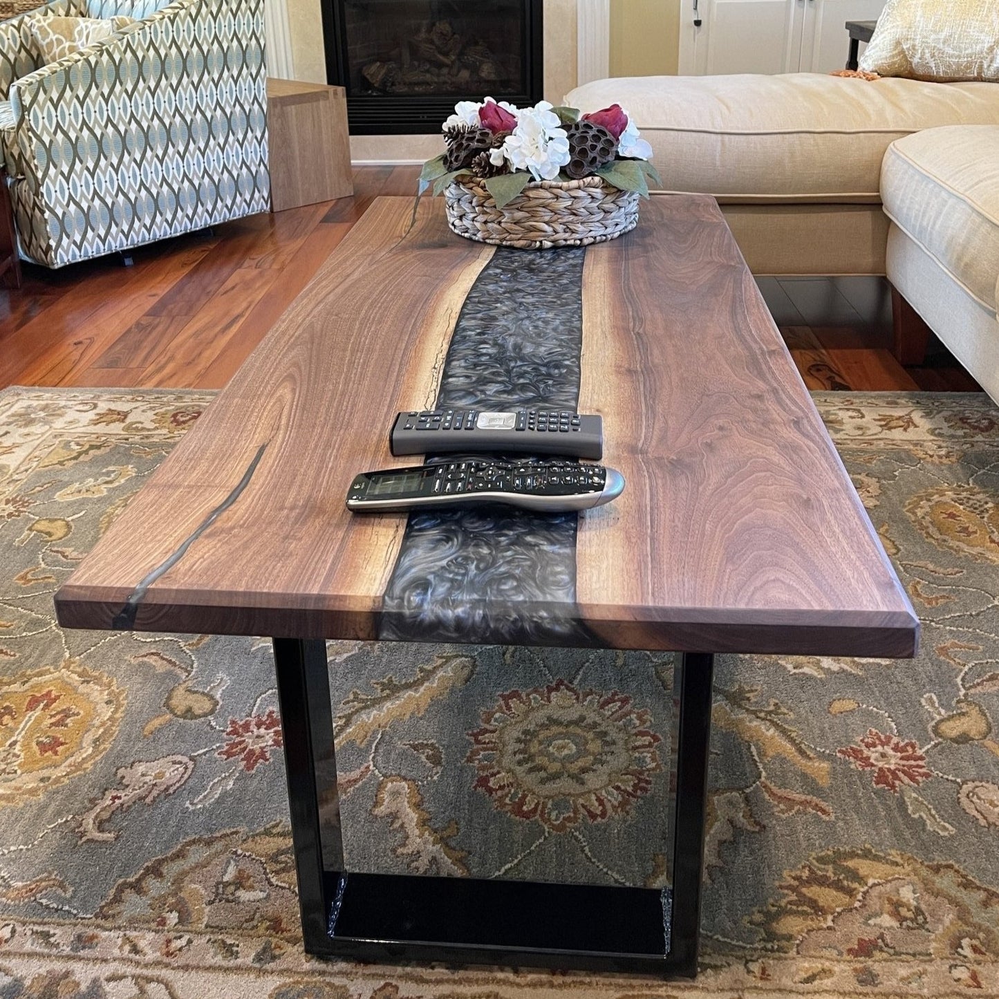 Epoxy Coffee Table + U-Shape Legs