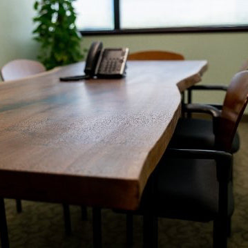 Water Tower Live Edge Walnut Conference Table