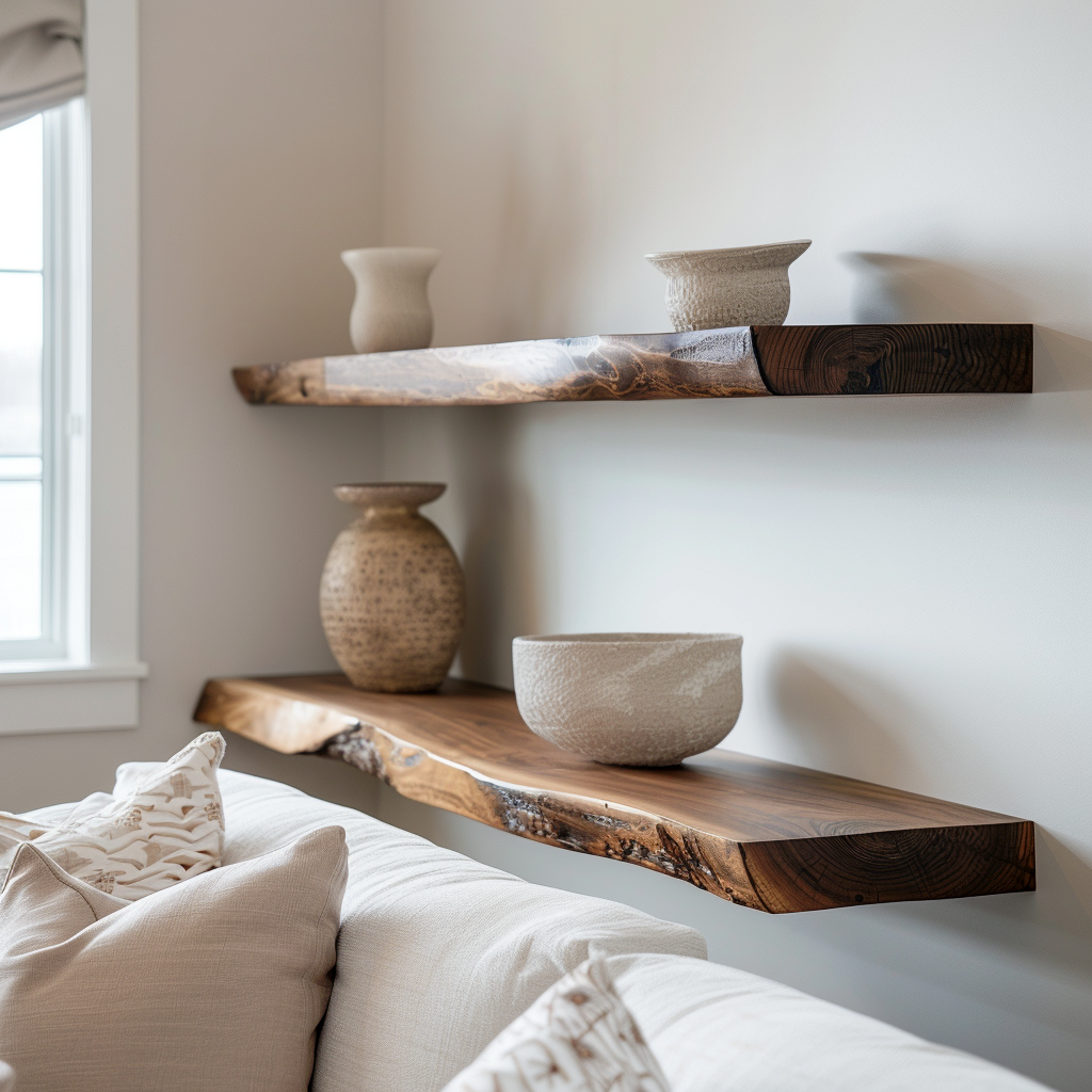 Live Edge Walnut Shelf