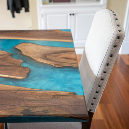 Double River Live Edge Epoxy Table - Brick Mill Furniture