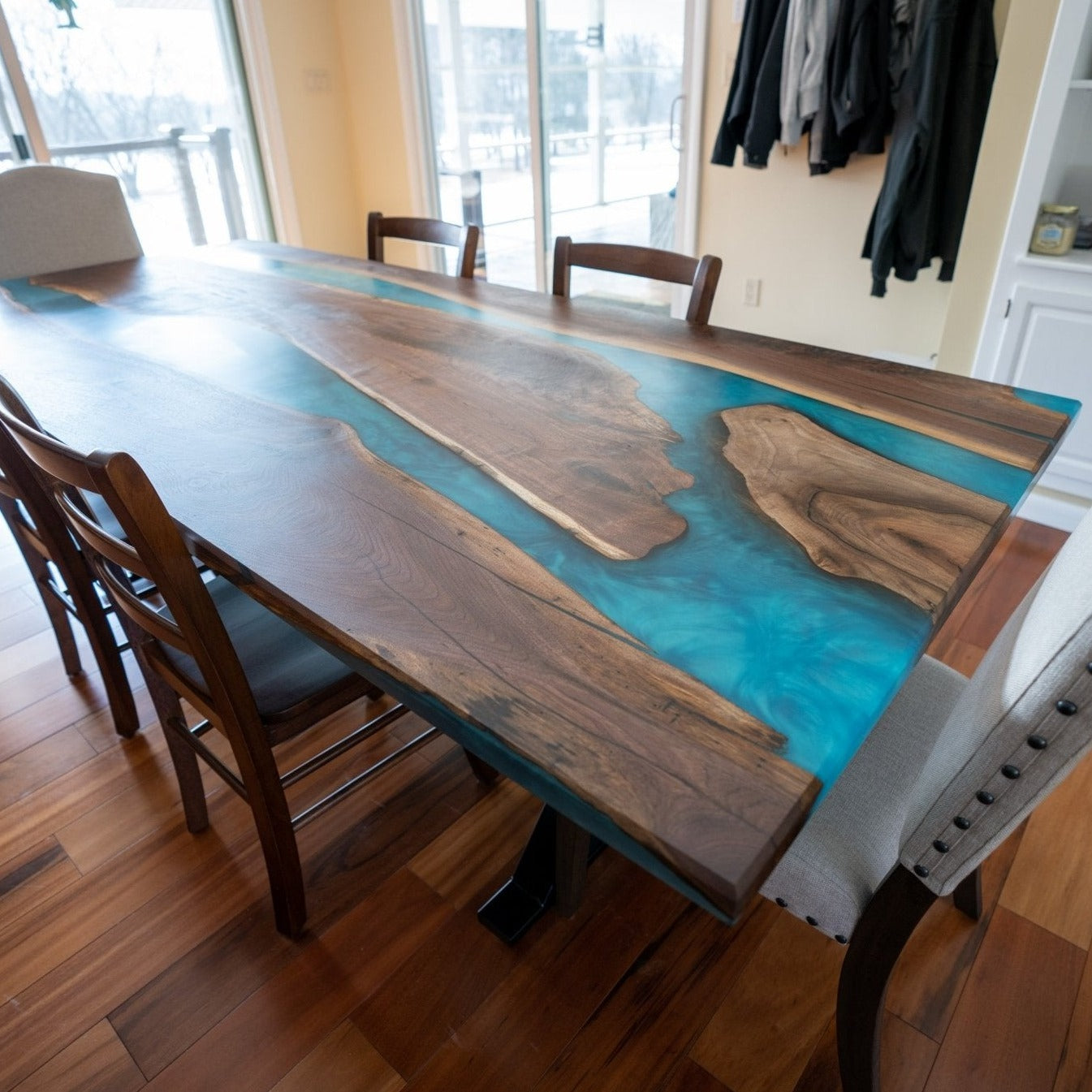 Double River Live Edge Epoxy Table - Brick Mill Furniture