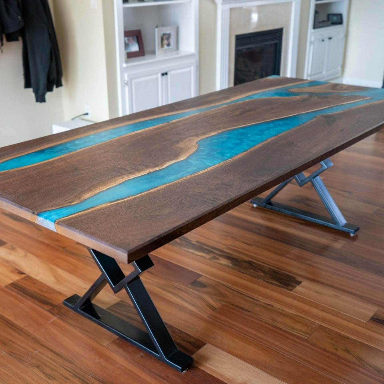 Double River Live Edge Epoxy Table - Brick Mill Furniture