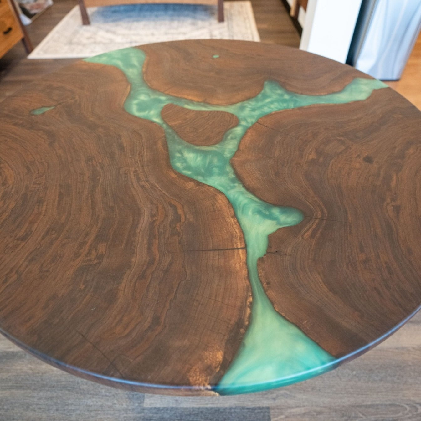 Epoxy Round Dining Table - Brick Mill Furniture