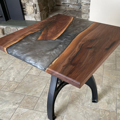 Epoxy Square Dining Table - Brick Mill Furniture