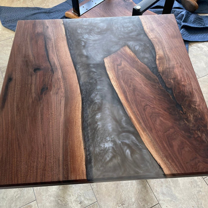 Epoxy Square Dining Table - Brick Mill Furniture