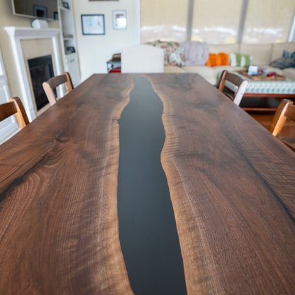 Epoxy Walnut Dining Table - Brick Mill Furniture