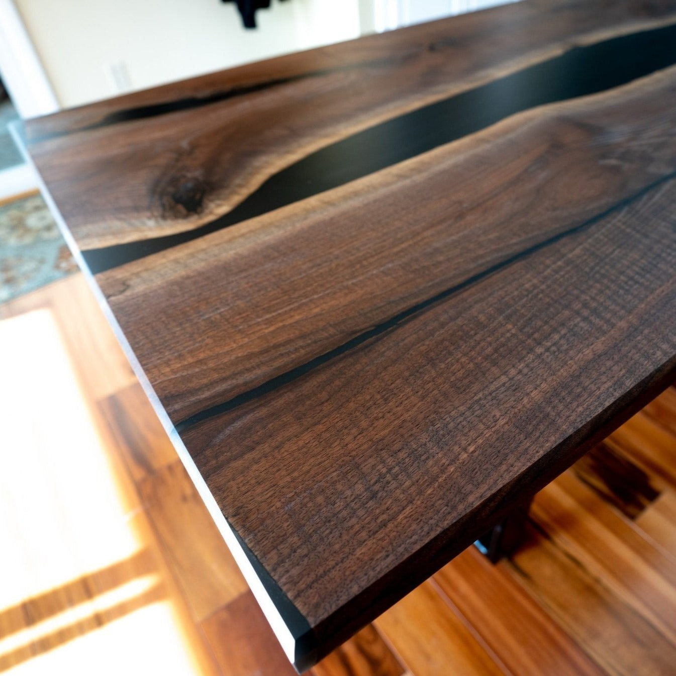 Epoxy Walnut Dining Table - Brick Mill Furniture