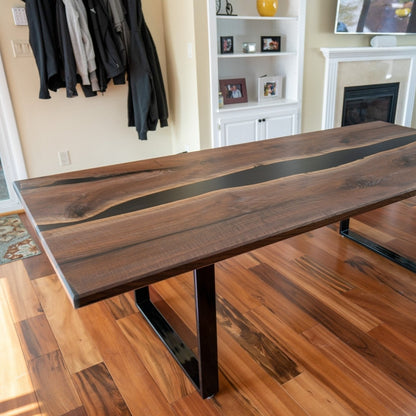 Epoxy Walnut Dining Table - Brick Mill Furniture