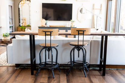 Live Edge Sofa Table, Behind The Couch Slab Table - Walnut - Brick Mill Furniture