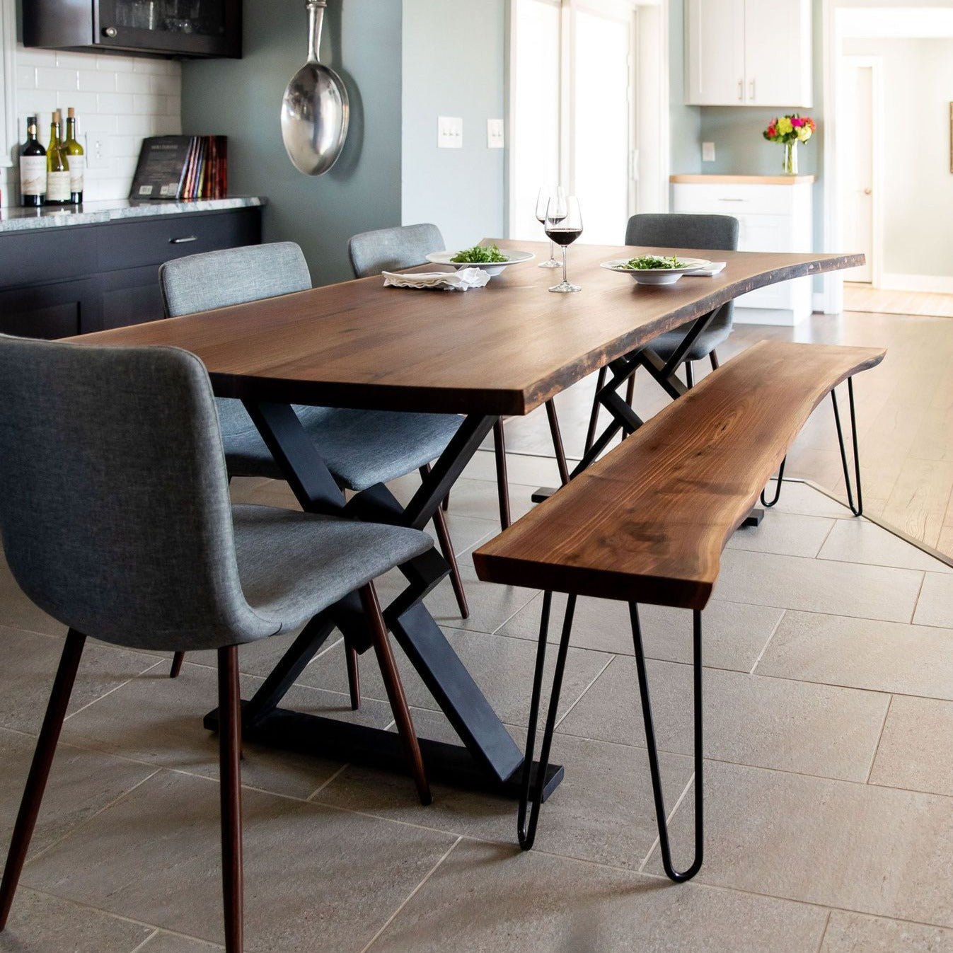 Live Edge Walnut Dining Table - Brick Mill Furniture