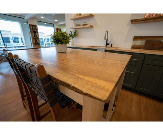 Live Edge Wooden Kitchen Island - Brick Mill Furniture